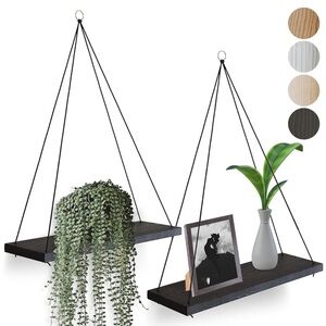 BRAND NEW! Two hanging boho inspired shelves.